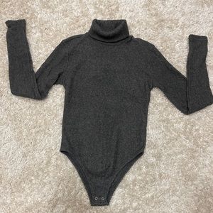 Forever 21 Charcoal Turtleneck Bodysuit